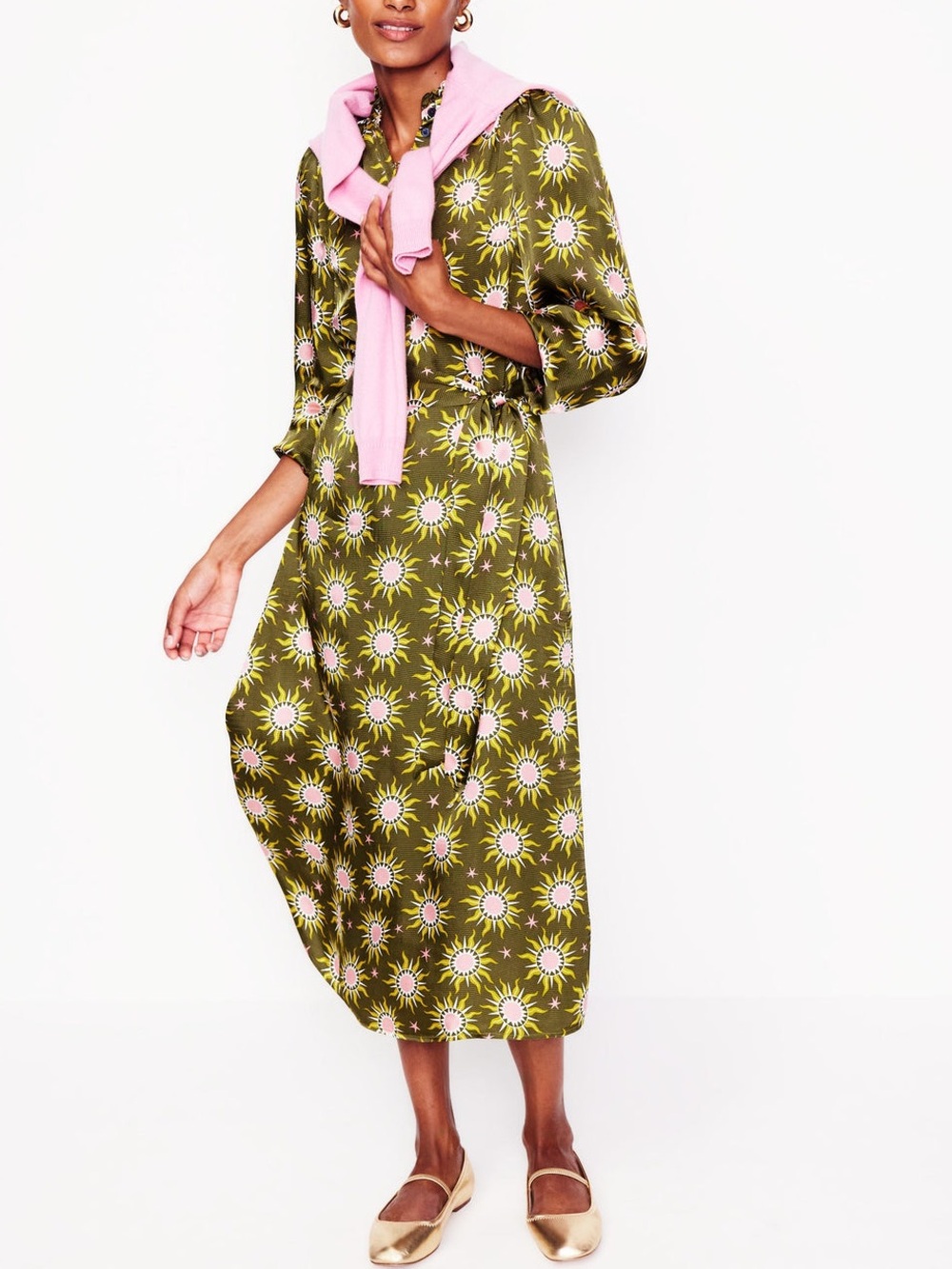 Jasmine Satin Midi Dress size 6P
